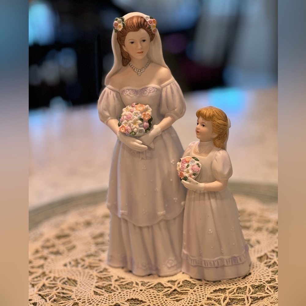 VINTAGE 1980’s~HOME INTERIORS & GARDEN~THE BRIDES DAY~W/FLOWER GIRL #1405~BR